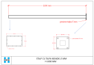 Stalp zincat cu talpa 60 x 40 x 1.5 mm - H 1000 mm 1